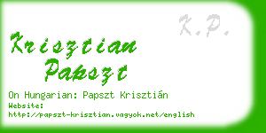 krisztian papszt business card