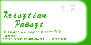 krisztian papszt business card